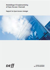 Foto af forsiden til Anbefalinger til implementering af Open Acces i Danmark